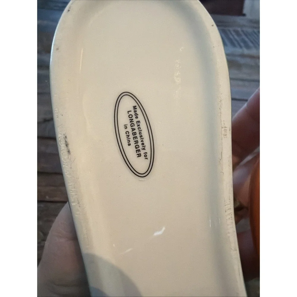 Longaberger Sunny Day Pottery Decorative Weighted Flip Flops-2014